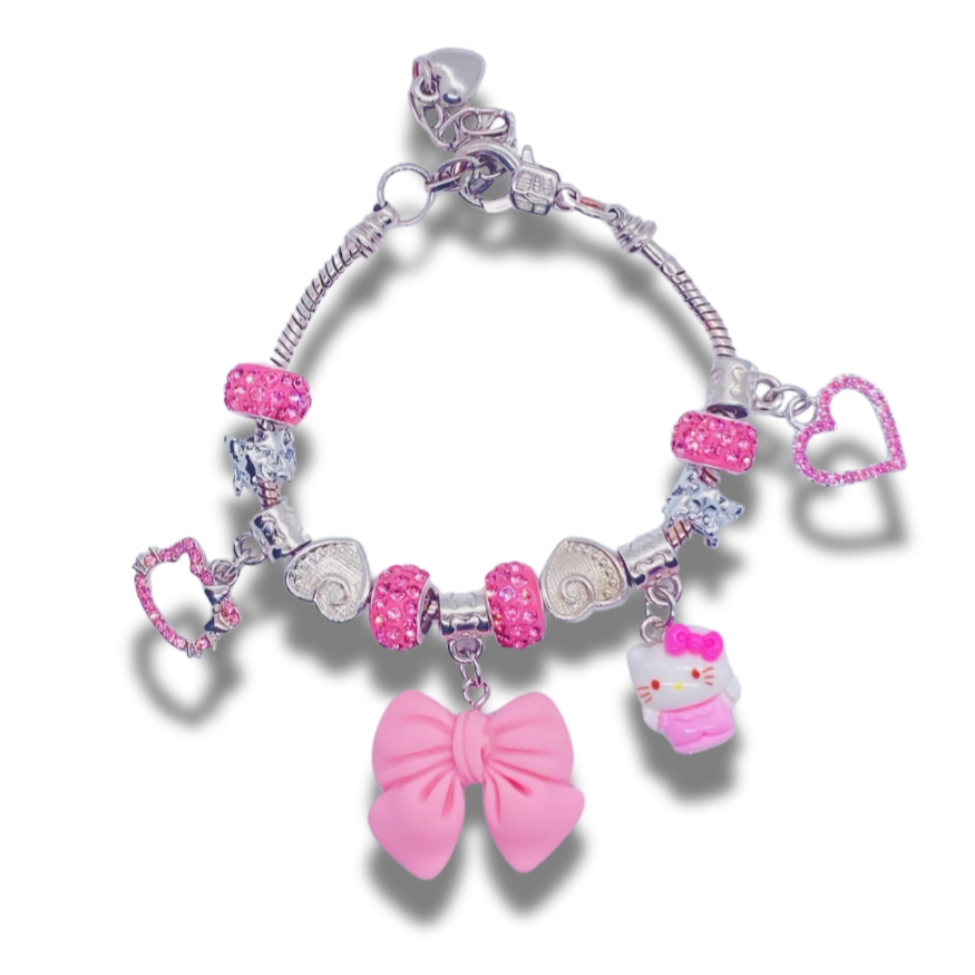 Kawaii kitty charm bracelet