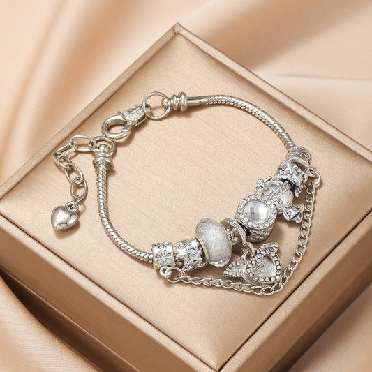 Taria silver charm bracelet