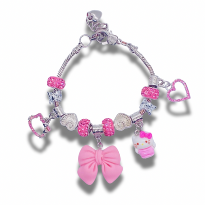 Kawaii kitty charm bracelet