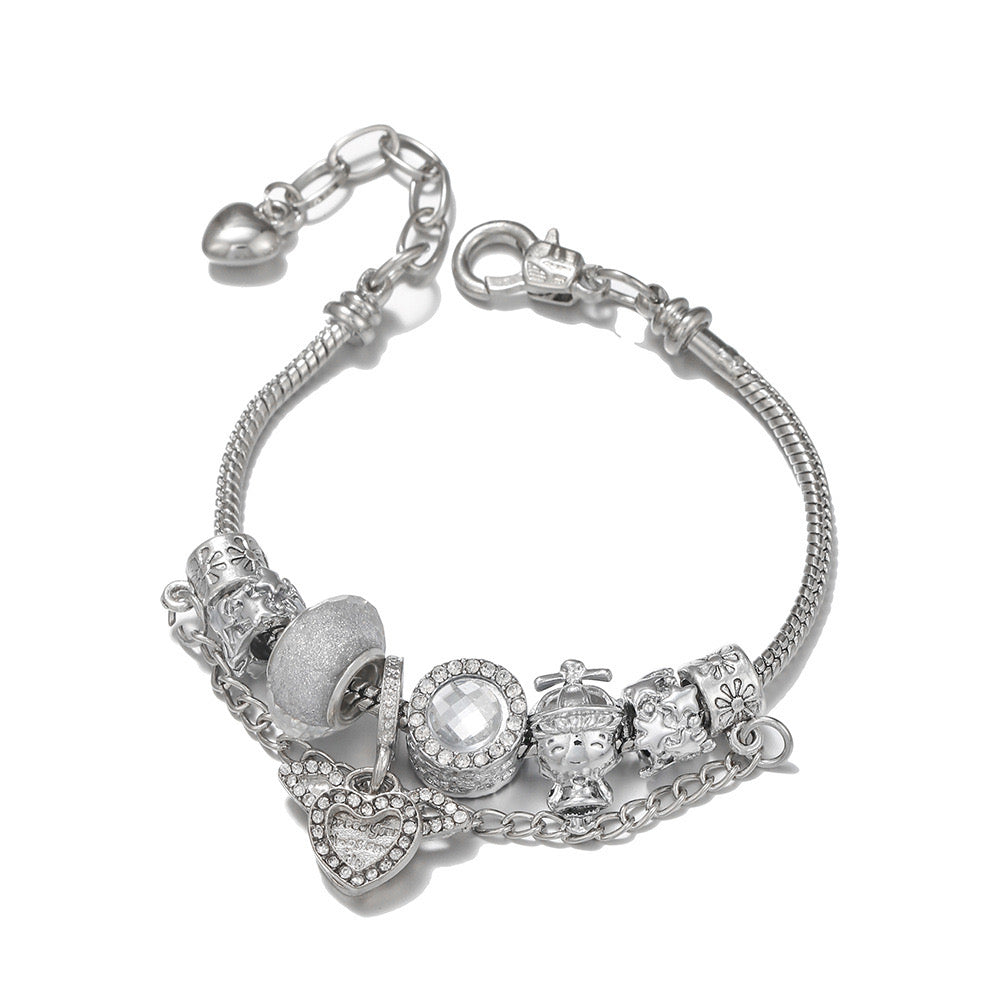 Taria silver charm bracelet