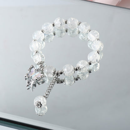 Glass butterfly bracelet