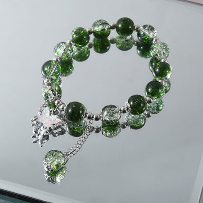 Glass butterfly bracelet