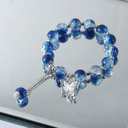 Glass butterfly bracelet