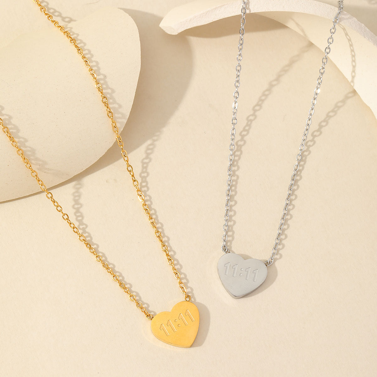 11:11 Heart Necklace