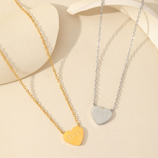 11:11 Heart Necklace