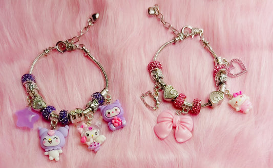 KAWAII charm bracelet 2pc set